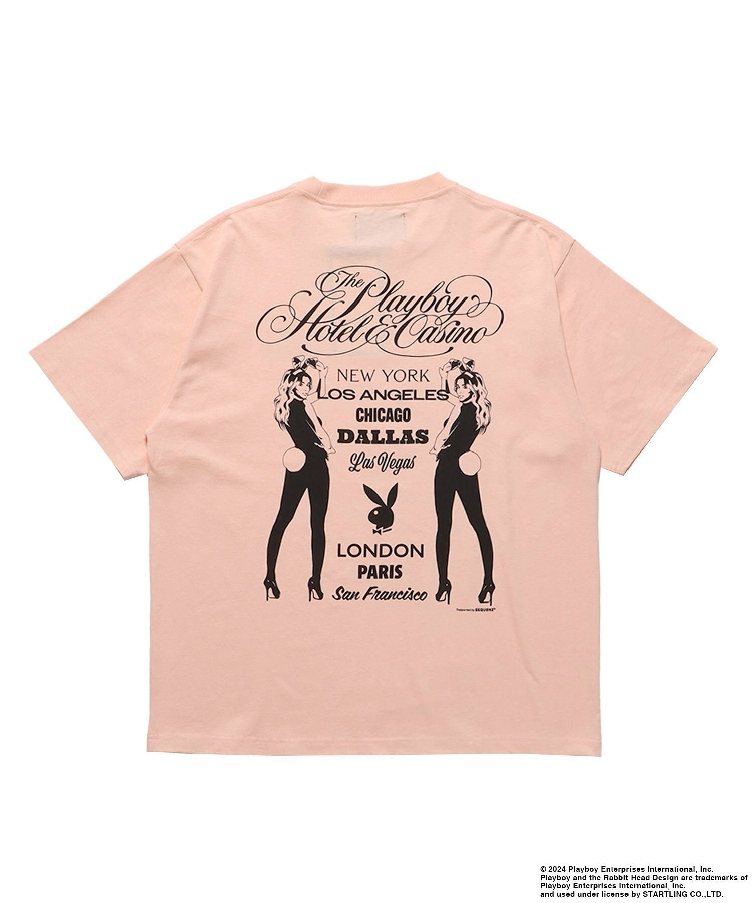 【SEQUENZ】PBHC TOUR S/S TEE / プレイボーイ 半袖Tシャツ バックプリント フロント ブランドロゴ バニー ガール